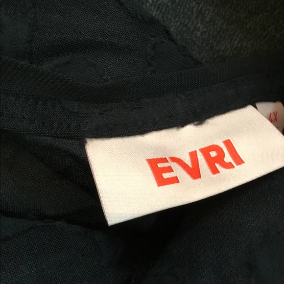 Evri textured floral mineral black short sleeve 4X - Picture 4 of 11